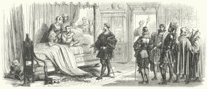 Meeting between the Holy Roman Emperor Charles V and his prisoner, King Francis I of France, in Madrid, 1525 by European School